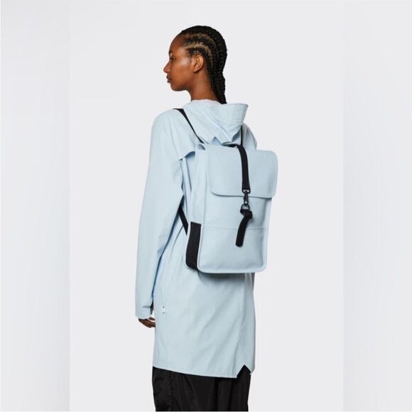 NWT Rains Sky Blue Unisex Waterproof Backpack - Picture 1 of 5